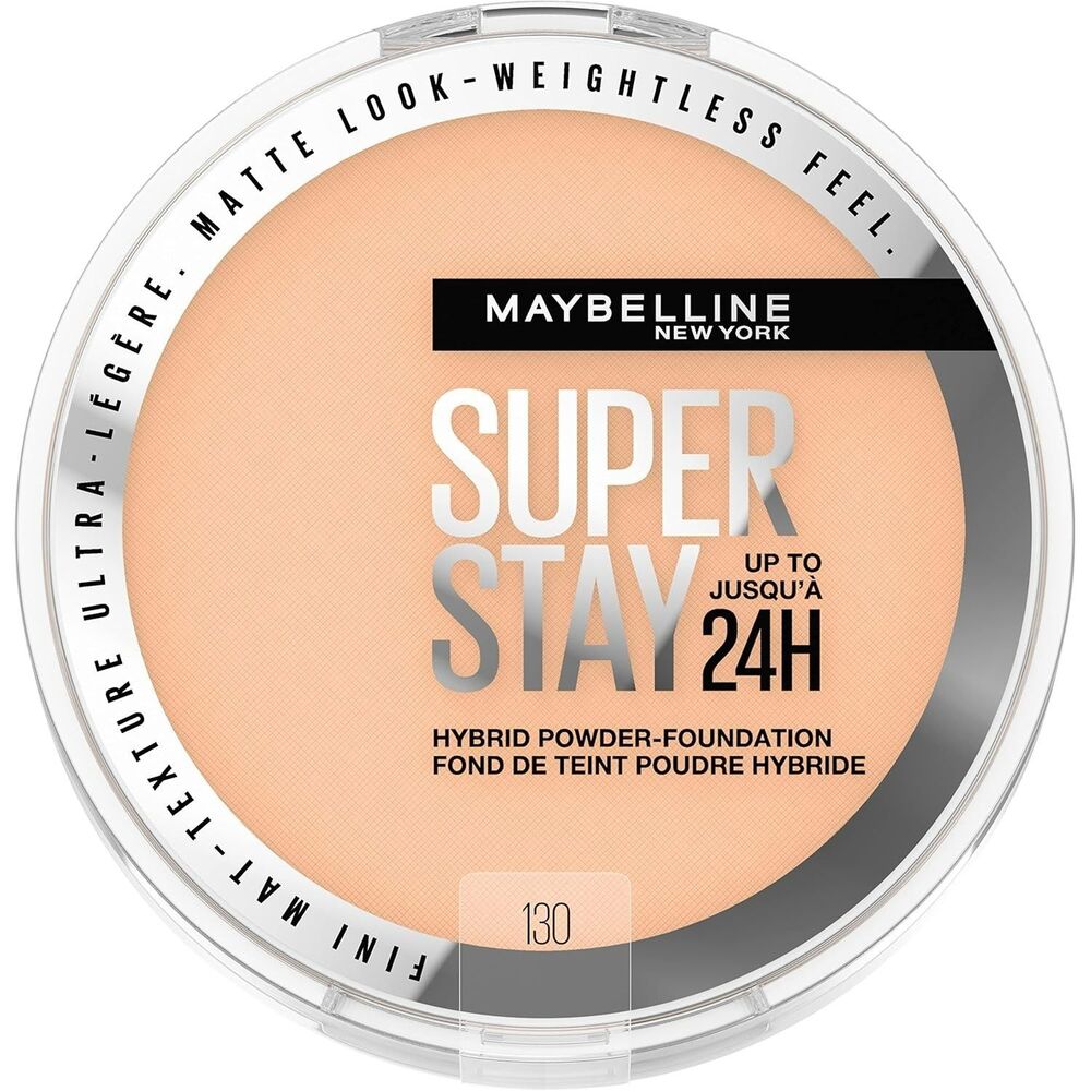 Maybelline Superstay Powder 130 Up to 24HR Hybrid Foundation Matte Finish Sealed